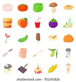 Boil icons set. Cartoon set of 25 boil vector icons for web isolated on white background