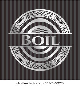 Boil silver emblem or badge