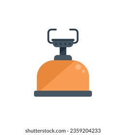 Hervir el vector plano del icono de la estufa. Cocina. Burner portátil aislado
