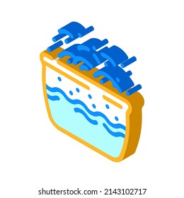 boil water for cooking dumpling isometric icon vector. boil water for cooking dumpling sign. isolated symbol illustration