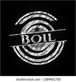 Boil written with chalkboard texture. Vector Illustration. Detailed.