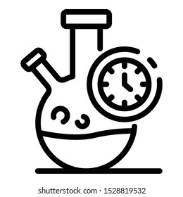 Boiled chemical pot icon. Outline boiled chemical pot vector icon for web design isolated on white background