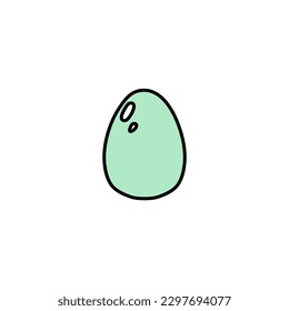 Boiled duck egg color fill icon, world cuisine vector illustration in trendy style. Editable graphic resources for many purposes.