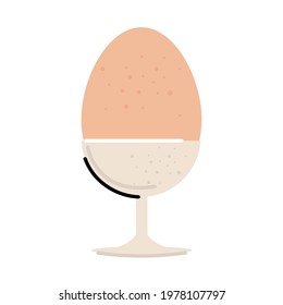 boiled egg breakfast isolated style