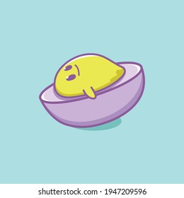 Boiled egg cartoon vector illustration