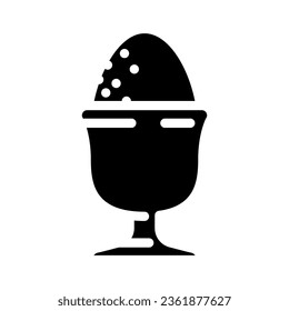 boiled egg chicken farm food glyph icon vector. boiled egg chicken farm food sign. isolated symbol illustration