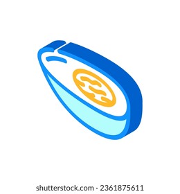 boiled egg chicken isometric icon vector. boiled egg chicken sign. isolated symbol illustration
