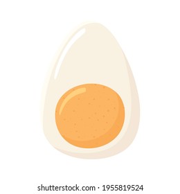 boiled egg fresh icon isolated