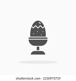 Boiled Egg glyph icon. Can be used for digital product, presentation, print design and more.