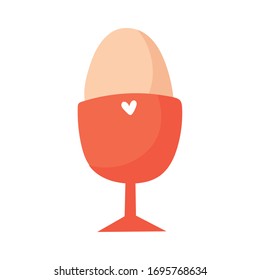 boiled egg hand draw style vector illustration design