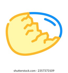 boiled egg healthy color icon vector. boiled egg healthy sign. isolated symbol illustration