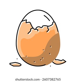 boiled egg healthy color icon vector. boiled egg healthy sign. isolated symbol illustration