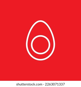 Boiled egg icon, common graphic resources, vector illustration.