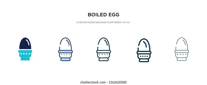 boiled egg icon in different style vector illustration. two colored and black boiled egg vector icons designed in filled, outline, line and stroke style can be used for web, mobile, ui