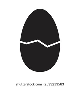 Boiled egg icon Flat line illustration