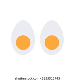 Boiled egg Icon. Boiled egg Flat Icon Symbol Vector Illustration