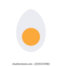 Icono de huevo hervido. Icono plano de huevo hervido Icono símbolo vector Ilustración