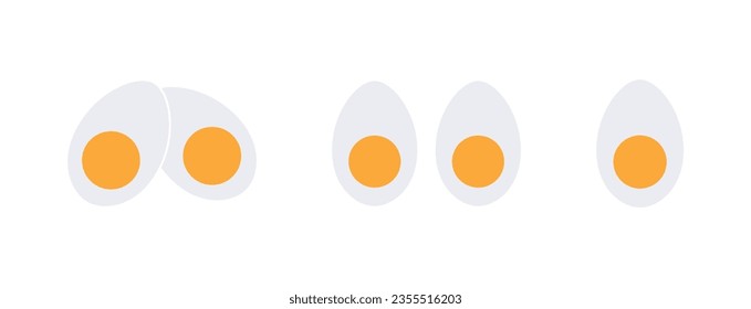 Icono de huevo hervido. Icono plano de huevo hervido Icono símbolo vector Ilustración