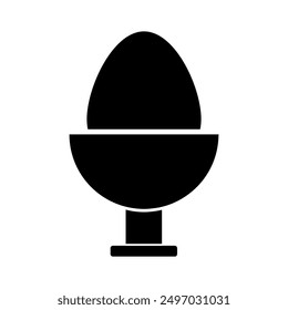 Boiled egg icon illustrated on background