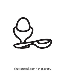 boiled egg icon illustration isolated vector sign symbol