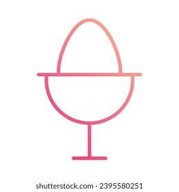 Boiled egg icon isolate white background vector stock illustration.