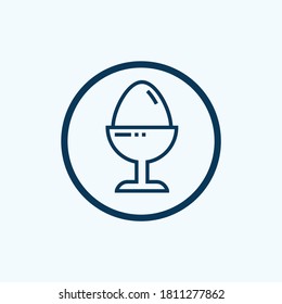Icono de huevo hervido aislado en fondo blanco de la colección de bed and breakfast. icono del huevo hervido a la moda y moderno símbolo del huevo hervido para logotipo, web, app