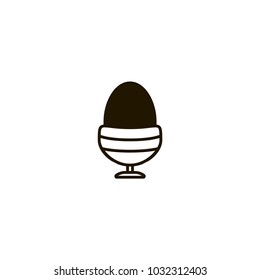 boiled egg icon. sign design