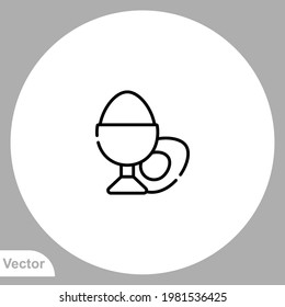 Boiled egg icon sign vector,Symbol, logo illustration for web and mobile