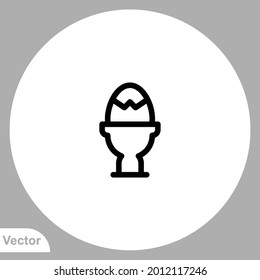 Boiled egg icon sign vector,Symbol, logo illustration for web and mobile