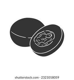 Boiled Egg Icon Silhouette Illustration. Cooking Food Vector Graphic Pictogram Symbol Clip Art. Doodle Sketch Black Sign.