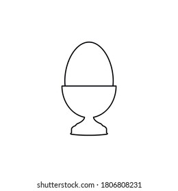 Boiled egg icon vector food sign