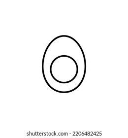 Boiled egg icon vector food sign