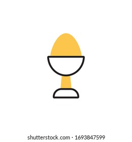 boiled egg icon vector illustration modern style design. isolated on white background