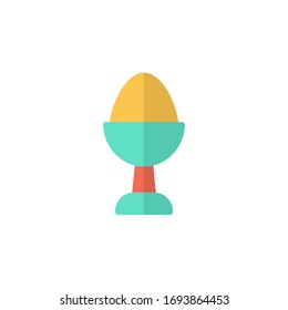 Icono de huevo hervido ilustración vectorial diseño plano. aislado sobre fondo blanco