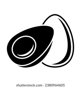 Vector de ícono de huevo hervido en diseño de moda