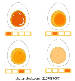 Boiled egg and illustration Vector