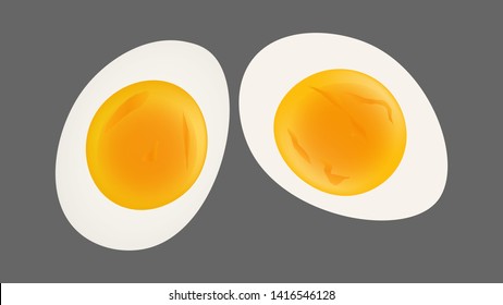 Boiled Egg Isolated Vector Illustration