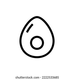 Boiled egg line icon illustration. suitable for egg free food icon. icon related to packaging. Simple vector design editable. Pixel perfect at 32 x 32