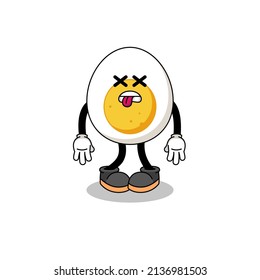 Boiled Egg Mascot Illustration Is Dead , Character Design