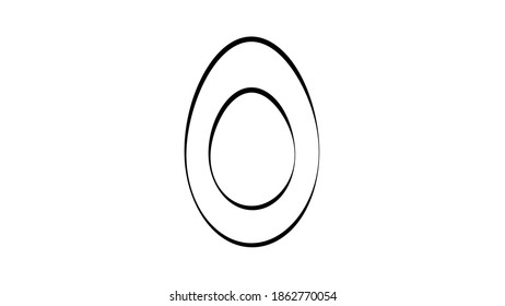 boiled egg on a white background, vector illustration. egg with yellow yolk. delicious breakfast for men and girls. healthy food. delicious hearty food. quick snack.