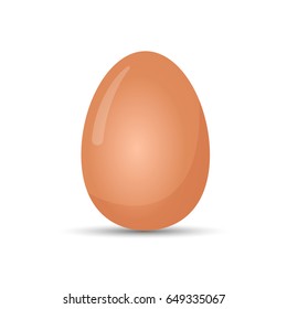 Boiled egg realistic vector illustration isolated on white background