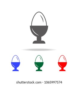 boiled egg simple black eating icon. Elements of food multi colored icons. Premium quality graphic design icon. Simple icon for websites, web design, mobile app, info graphics on white background