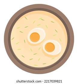 Boiled egg soup icon cartoon vector. Landmark republic. Beer map