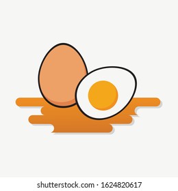 Boiled egg vector design illustration isolated