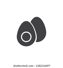 Boiled egg vector icon. filled flat sign for mobile concept and web design. Chicken Egg food simple solid icon. Symbol, logo illustration. Pixel perfect vector graphics