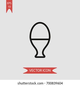 Boiled egg vector icon illustration symbol