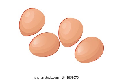Boiled Egg vector illustration isolated on white background
