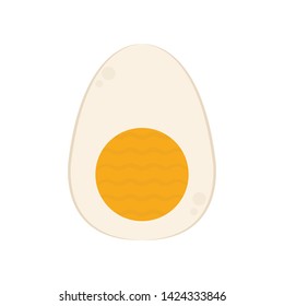 boiled egg vector. wallpaper. symbol. logo design. egg on white background.