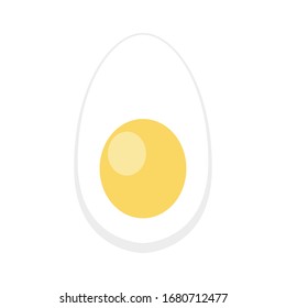 boiled egg vector. wallpaper. symbol. logo design. egg on white background.