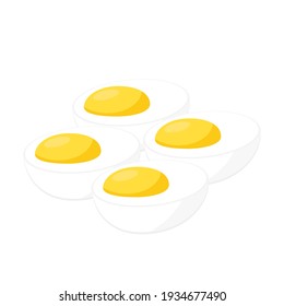 Boiled egg vector. wallpaper. symbol. logo design. egg on white background.